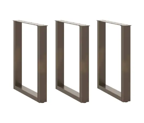 Söögilaua Jalad U-Kujulised, 3 Tk, Naturaalne Teras, 70 X (72–73) cm Teras