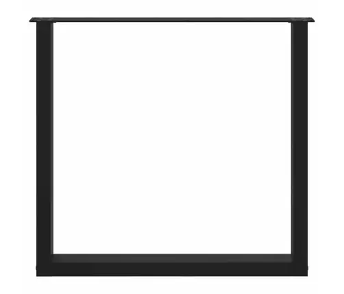 Valgomojo Stalo Kojelės, 3 Vnt., Juodos, 80X(72-73) cm Plienas, U Formos