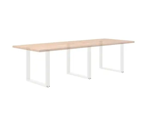 Ēdamgalda Kājas, 3 Gab., U-Veida, Baltas, 80X(72-73) Cm, Tērauds Vidaxl