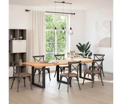 Valgomojo Stalo Kojelės, 3 Vnt., Juodos, 90X(72-73) cm Plienas, U Formos