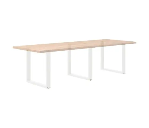 Ēdamgalda Kājas, 3 Gab., U-Veida, Baltas, 90X(72-73) Cm, Tērauds Vidaxl