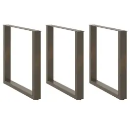 Söögilaua Jalad U-Kujulised, 3 Tk, Naturaalne Teras, 90 X (72–73) cm Teras