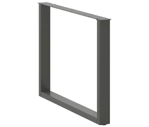 Ēdamgalda Kājas, 3 Gab., U-Veida, Antracīta Krāsā, 100X(72-73) Cm, Tērauds Vidaxl