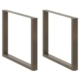 Ēdamgalda Kājas, 3 Gab., U-Veida, Dabīgs Tērauds, 100X(72-73) Cm Vidaxl