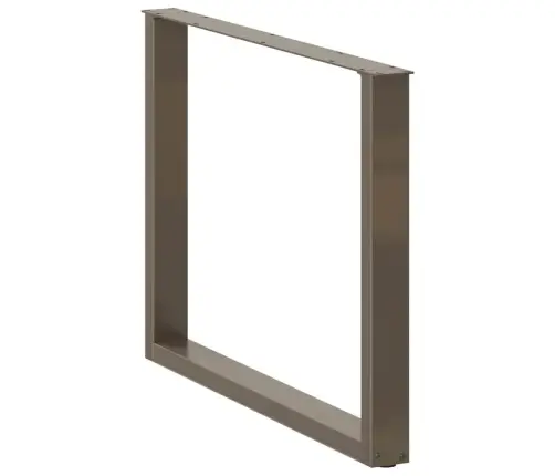 Ēdamgalda Kājas, 3 Gab., U-Veida, Dabīgs Tērauds, 100X(72-73) Cm Vidaxl