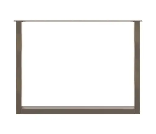 Ēdamgalda Kājas, 3 Gab., U-Veida, Dabīgs Tērauds, 100X(72-73) Cm Vidaxl