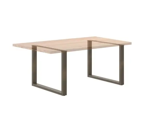 Ēdamgalda Kājas, 3 Gab., U-Veida, Dabīgs Tērauds, 100X(72-73) Cm Vidaxl