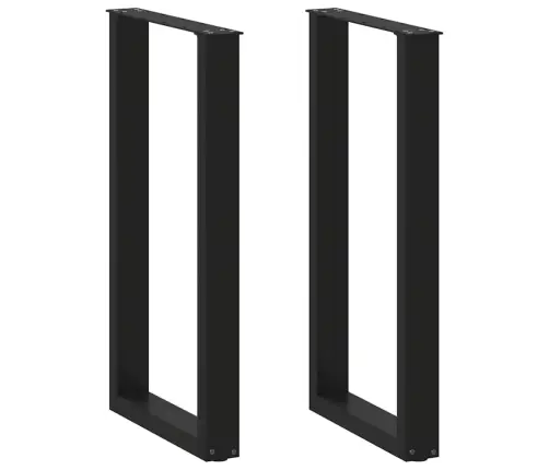 Baro Stalo Kojos, U Formos, 2 Vnt., Juodos, 40X(90-91) cm Plienas