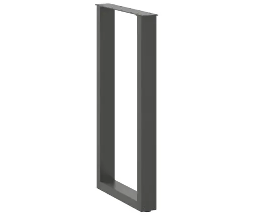 Bāra Galda Kājas, U-Veida, 2 Gab., Antracīta Krāsā, 40X(90-91) Cm, Tērauds Vidaxl