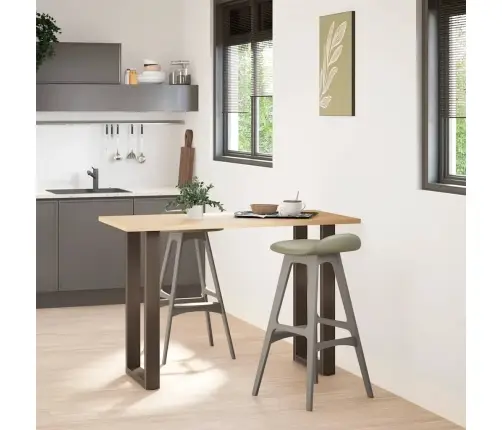 Baarilaua Jalad U-Kujulised 2 Tk, Naturaalne Teras, 40 X (90–91) cm Teras