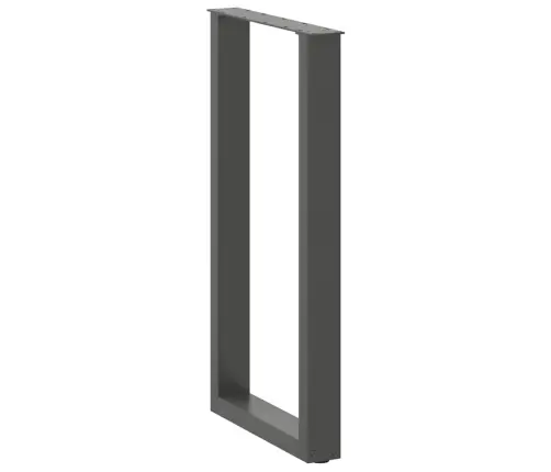 Bāra Galda Kājas, U-Veida, 2 Gab., Antracīta Krāsā, 50X(90-91) Cm, Tērauds Vidaxl