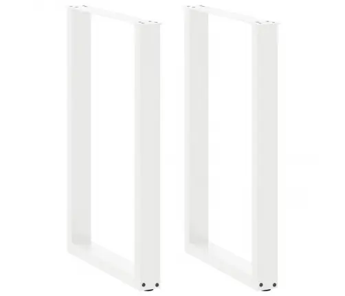 Bāra Galda Kājas, 2 Gab., U-Veida, Baltas, 60X(90-91) Cm, Tērauds Vidaxl