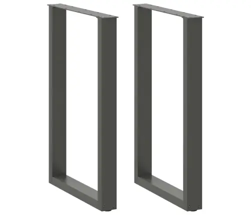 Baro Stalo Kojos, U Formos, 2 Vnt., Antracito Spalvos, 60X(90-91) cm Plienas