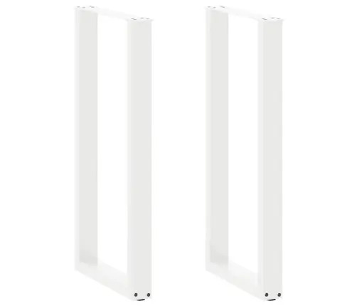 Bāra Galda Kājas, U-Veida, 2 Gab., Baltas, 40X(100-101) Cm, Tērauds Vidaxl