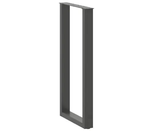 Bāra Galda Kājas, U-Veida, 2 Gab., Antracīta Krāsā, 40X(100-101) Cm, Tērauds Vidaxl