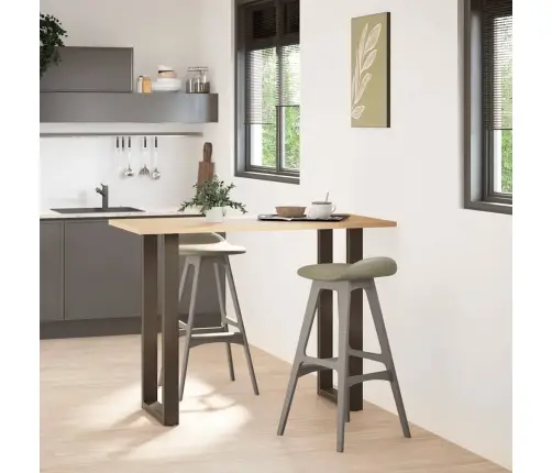 Baarilaua Jalad U-Kujulised 2 Tk, Naturaalne Teras, 40 X (100–101) cm Teras