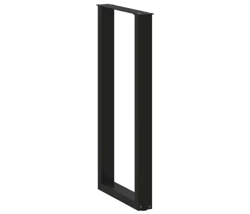 Bāra Galda Kājas, 2 Gab., U-Veida, Melnas, 50X(100-101) Cm, Tērauds Vidaxl