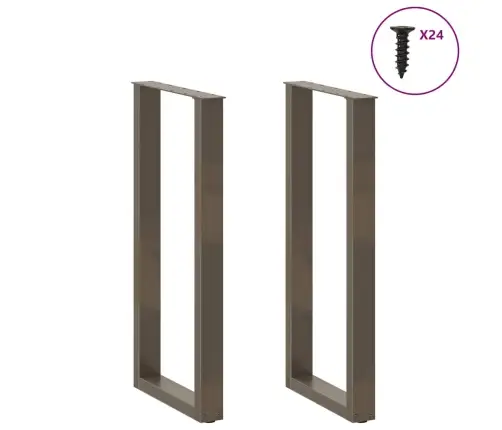 Baarilaua Jalad U-Kujulised 2 Tk, Naturaalne Teras, 50 X (100–101) cm Teras