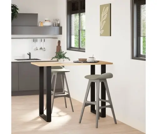 Baarilaua Jalad U-Kujulised, 2 Tk, Mustad, 60 X (100-101) cm Teras