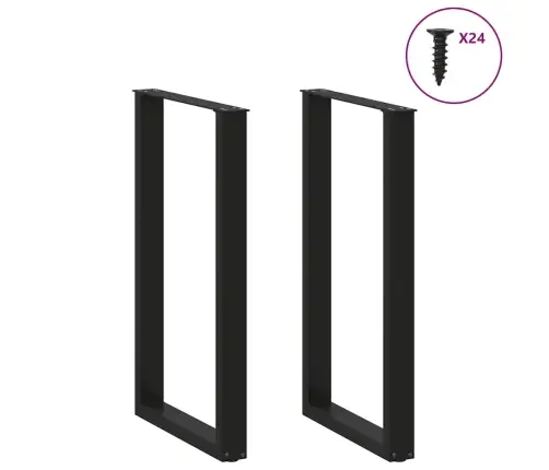 Baarilaua Jalad U-Kujulised, 2 Tk, Mustad, 60 X (100-101) cm Teras