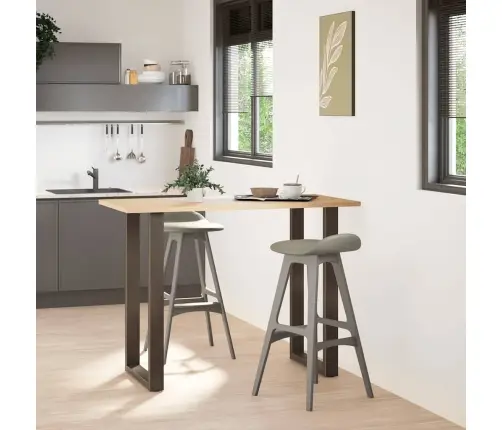 Baarilaua Jalad U-Kujulised 2 Tk, Naturaalne Teras, 60 X (100–101) cm Teras