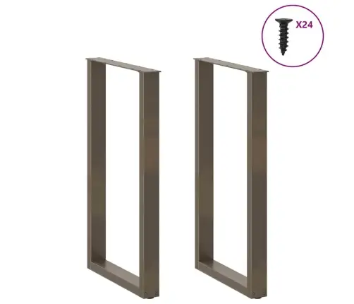 Baarilaua Jalad U-Kujulised 2 Tk, Naturaalne Teras, 60 X (100–101) cm Teras