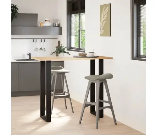 Baarilaua Jalad U-Kujulised, 2 Tk, Mustad, 50 X (110-111) cm Teras