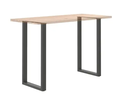 Bāra Galda Kājas, U-Veida, 2 Gab., Antracīta Krāsā, 60X(110-111) Cm, Tērauds Vidaxl