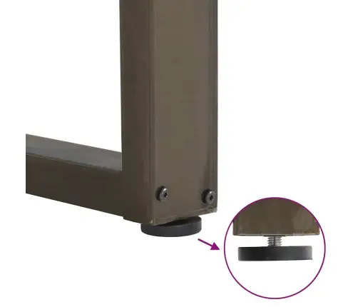 Baarilaua Jalad U-Kujulised 2 Tk, Naturaalne Teras, 60 X (110-111) cm Teras