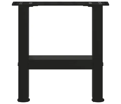 Kafijas Galdiņa Kājas, 2 Gab., Melnas, 30X(30-31) Cm, Tērauds Vidaxl