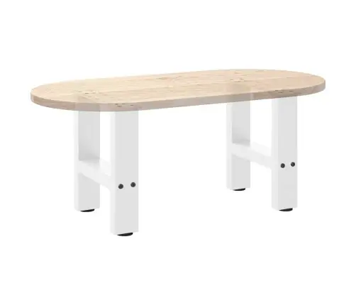 Kafijas Galdiņa Kājas, 2 Gab., Baltas, 40X(30-31) Cm, Tērauds Vidaxl