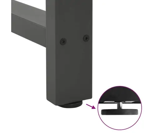 Kafijas Galdiņa Kājas, 2 Gab., Antracīta Krāsā, 40X(30-31) Cm, Tērauds Vidaxl