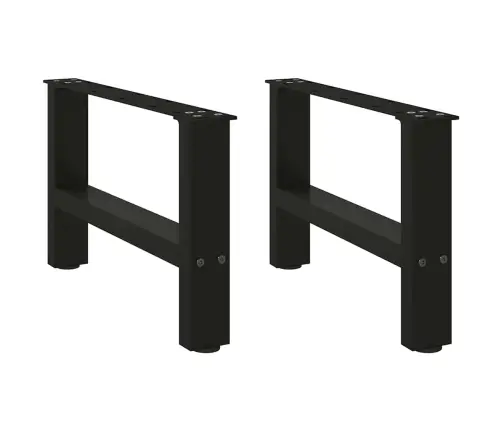 Kafijas Galdiņa Kājas, 2 Gab., Melnas, 50X(30-31) Cm, Tērauds Vidaxl