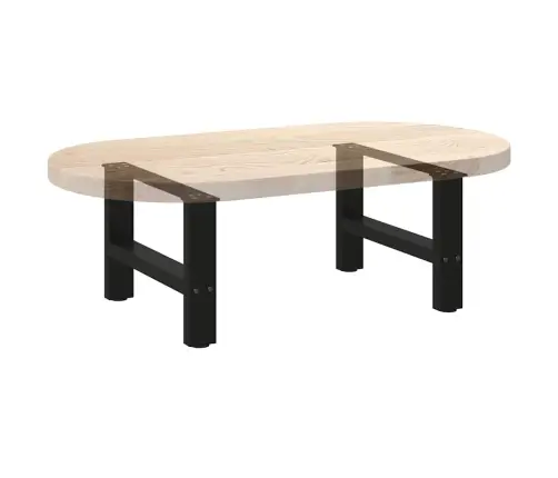 Kafijas Galdiņa Kājas, 2 Gab., Melnas, 50X(30-31) Cm, Tērauds Vidaxl