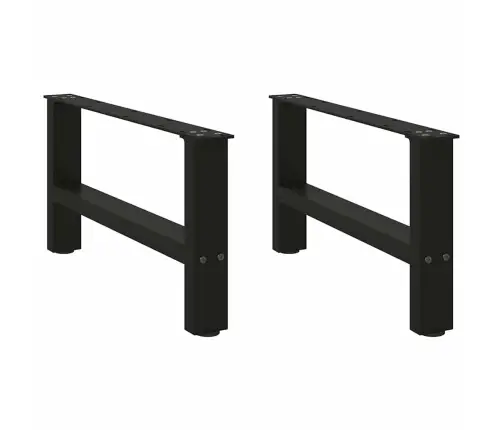 Kafijas Galdiņa Kājas, 2 Gab., Melnas, 60X(30-31) Cm, Tērauds Vidaxl