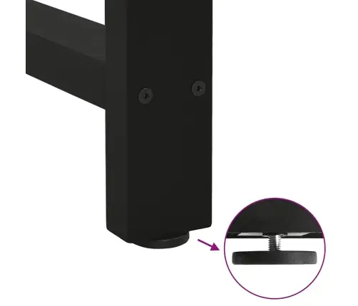 Kafijas Galdiņa Kājas, 2 Gab., Melnas, 60X(30-31) Cm, Tērauds Vidaxl