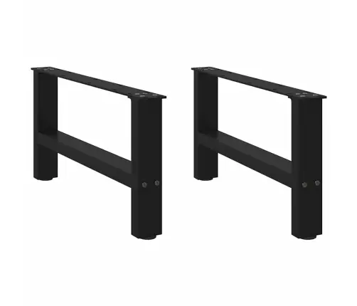 Kafijas Galdiņa Kājas, 2 Gab., Melnas, 70X(30-31) Cm, Tērauds Vidaxl
