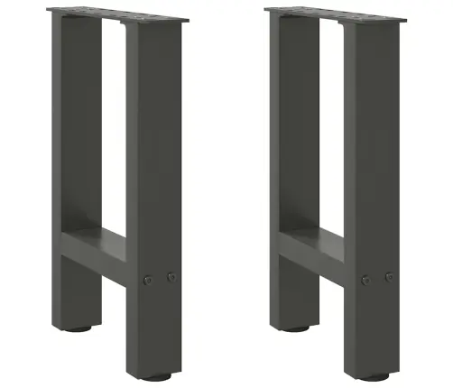 Kafijas Galdiņa Kājas, 2 Gab., Antracīta Krāsas, 28X(42-43) Cm, Tērauds Vidaxl