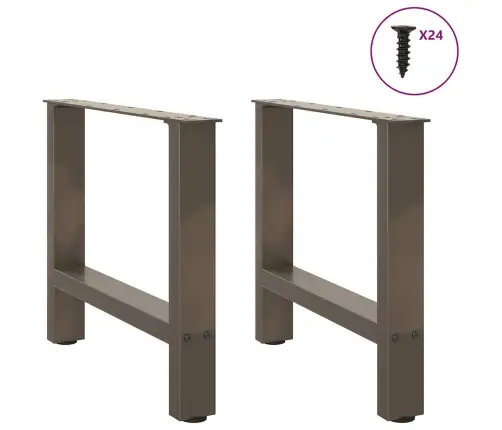 Kafijas Galdiņa Kājas, 2 Gab., 50X(42-43) Cm, Dabīgs Tērauds Vidaxl
