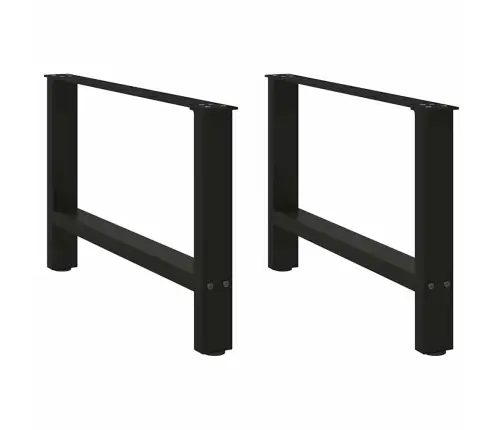 Kafijas Galdiņa Kājas, 2 Gab., Melnas, 70X(42-43) Cm, Tērauds Vidaxl