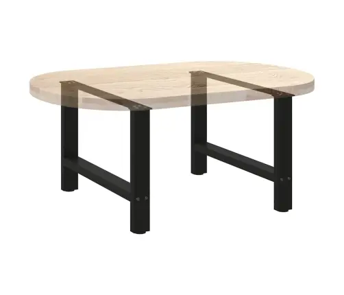 Kafijas Galdiņa Kājas, 2 Gab., Melnas, 70X(42-43) Cm, Tērauds Vidaxl