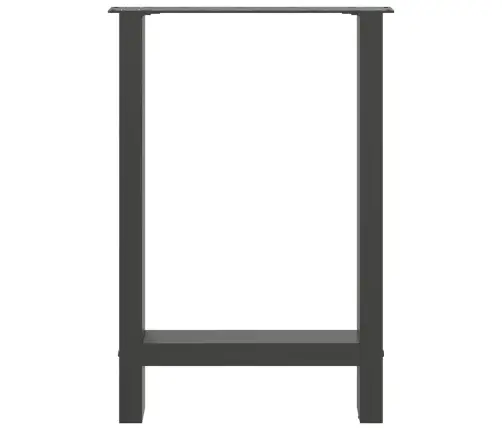 Ēdamgalda Kājas, 2 Gab., Antracīta Krāsā, 50X(72-73) Cm, Tērauds Vidaxl