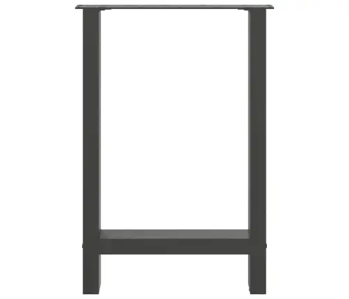 Valgomojo Stalo Kojos, Antracito Spalvos, 2 Vnt., 60X(72-73) cm Plienas