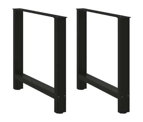 Ēdamgalda Kājas, 2 Gab., Melnas, 70X(72-73) Cm, Tērauds Vidaxl