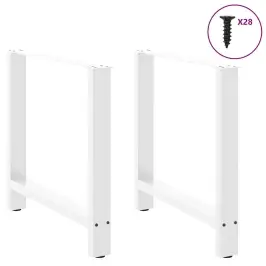 Ēdamgalda Kājas, 2 Gab., Baltas, 70X(72-73) Cm, Tērauds Vidaxl