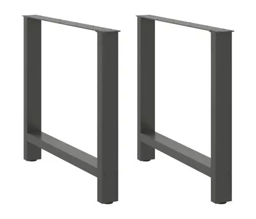 Ēdamgalda Kājas, 2 Gab., Antracīta Krāsā, 70X(72-73) Cm, Tērauds Vidaxl