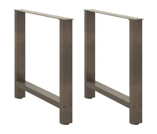 Ēdamgalda Kājas, 2 Gab., Dabīgs Tērauds, 80X(72-73) Cm, Tērauds Vidaxl