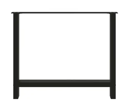 Ēdamgalda Kājas, 2 Gab., Melnas, 90X(72-73) Cm, Tērauds Vidaxl