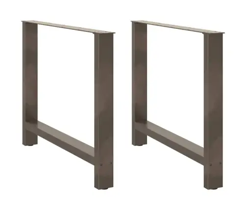 Valgomojo Stalo Kojos, 2 Vnt., Natūralaus Plieno, 90X(72-73) cm Plienas