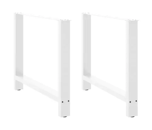Ēdamgalda Kājas, 2 Gab., Baltas, 100X(72-73) Cm, Tērauds Vidaxl